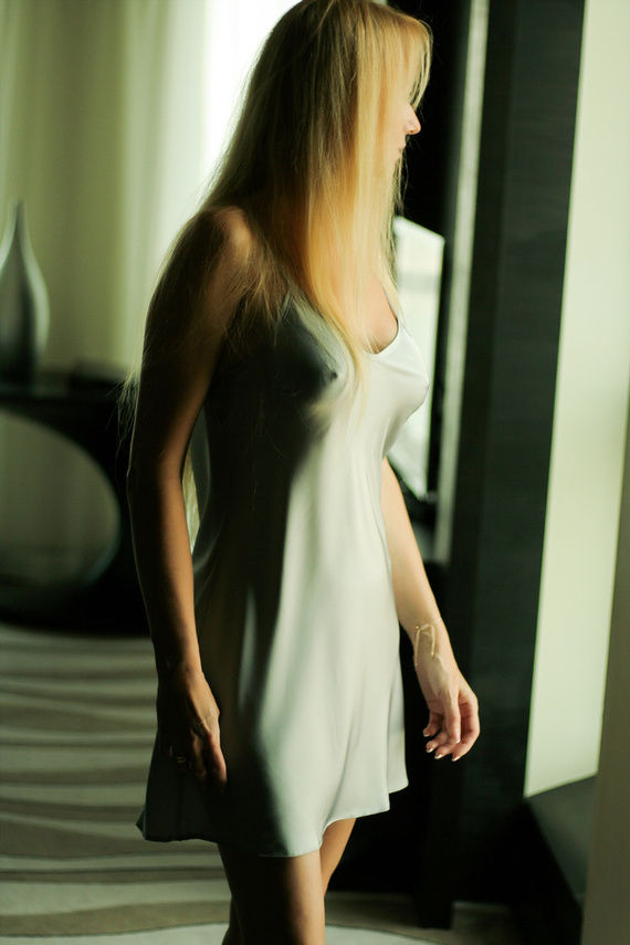 Ibiza slips dámská saténová košilka Kalimo - stříbrná