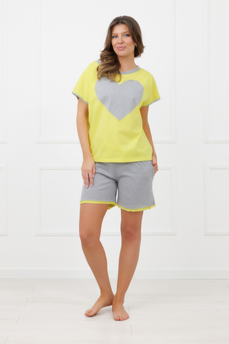 Dámské pyžamo Sabrina Italian Fashion 100% bavlna – krátký rukáv, šortky