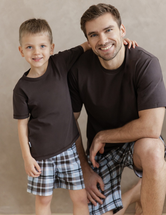 Taro 3578 Marcello pánské pyžamo bavlněné hnědé