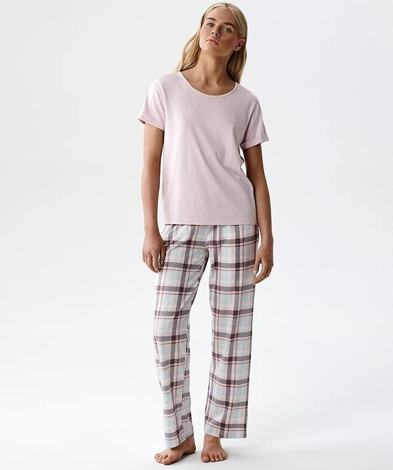 Dámské pyžamo Atlantic NLP-513 modal a bavlna krátký rukáv s kapsami