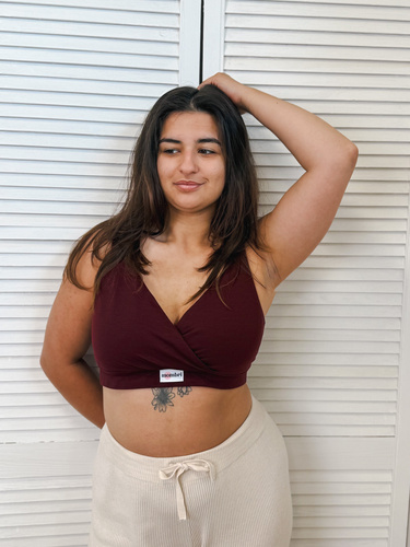 Milk&Love Mombri Klasyk nepromokavá kojicí podprsenka claret