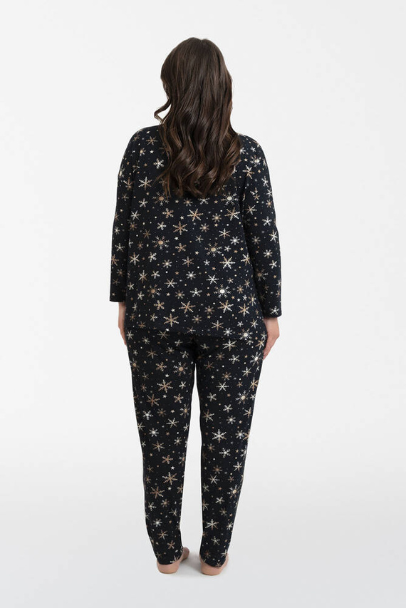 Laponia Dámské pyžamo s dlouhým rukávem, dlouhé kalhoty Italian Fashion - potisk