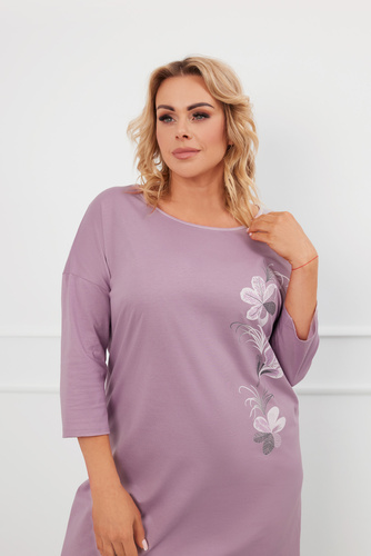 Noční košile Ibena, 3/4 rukávy Italian Fashion - heather