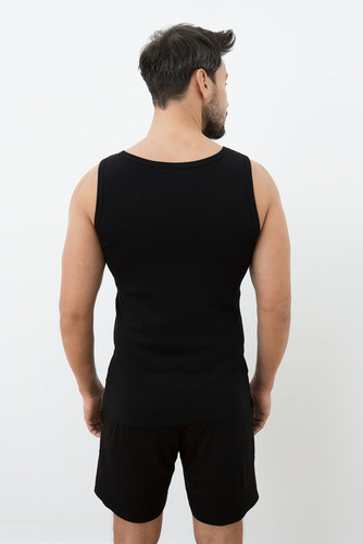 Paco Pánská vesta se širokými rameny Italian Fashion - černá