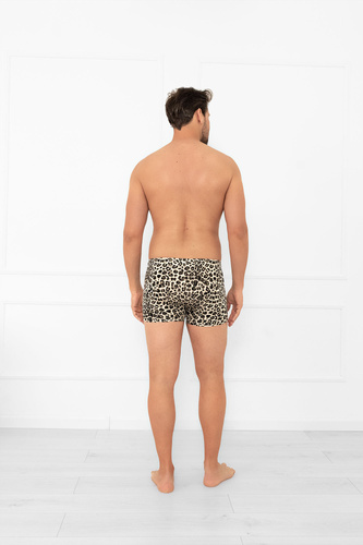 Congo Pánské boxerky Italian Fashion - viskóza, leopardí potisk, vypasované