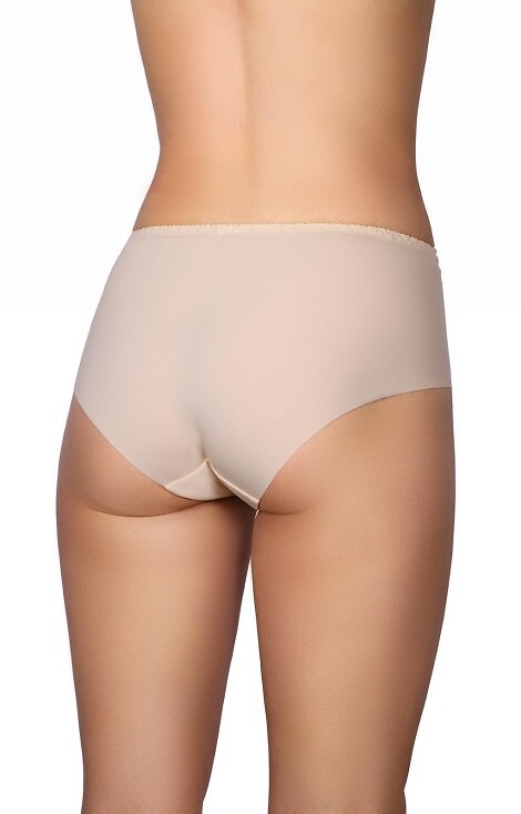 58 Spodní díl z béžového mikrovlákna Modo se šněrováním vpředu, laserový střih