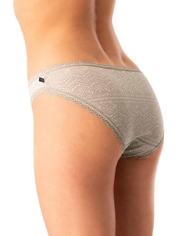 Dámské kalhotky LPR 752 B25 Key šedobéžová bavlna, 2 balení v krabičce, pohodlné a klasické