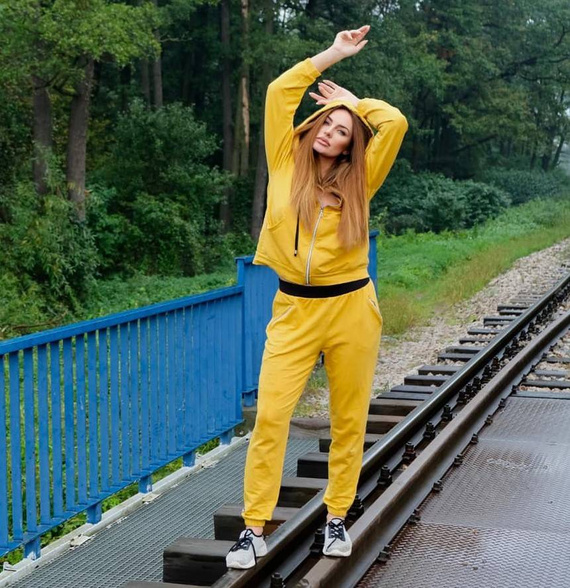 619 New York Forex dámská tepláková souprava - medová