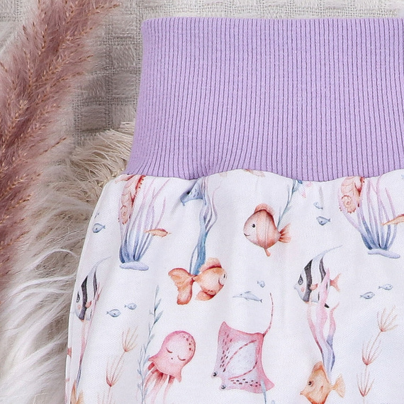 ABN-5484 Podmořský svět Poloviční ponožky z organické bavlny od Nini