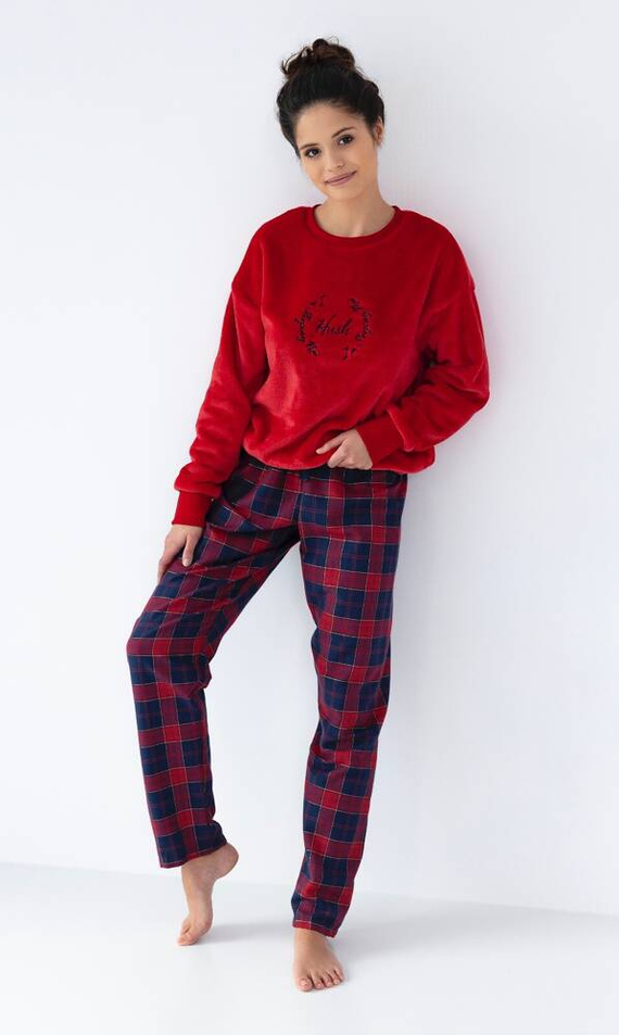 Dámské pyžamo Cordelia Sensis - tmavě modro-červené