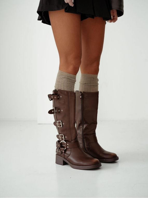 Podkolenky 1627-001 Milena béžové - vlněné, žebrované, netlačící lem