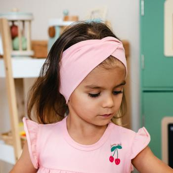 Dívčí čelenka Eevi Cherry bavlna elastická pohodlná