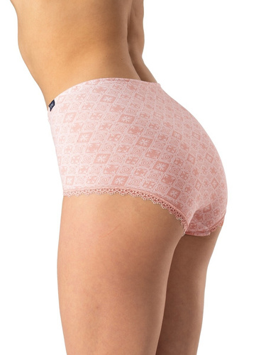 Dámské bavlněné kalhotky Key LPM 731 černo-béžové - 2 ks v balení, klasický střih