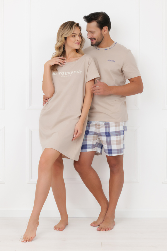 Dámská noční košile Rima Italian Fashion 100% bavlna krátký rukáv