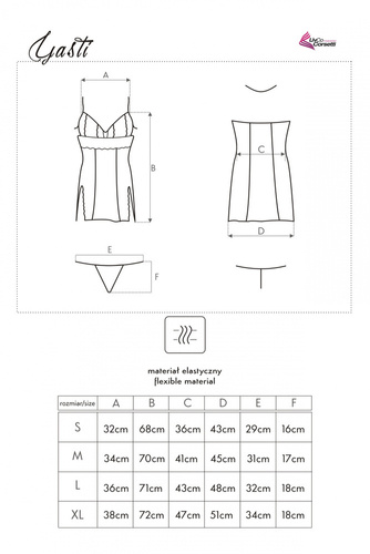 Yasti LC 13431 Set, košilka a kalhotky LivCo Corsetti Fashion