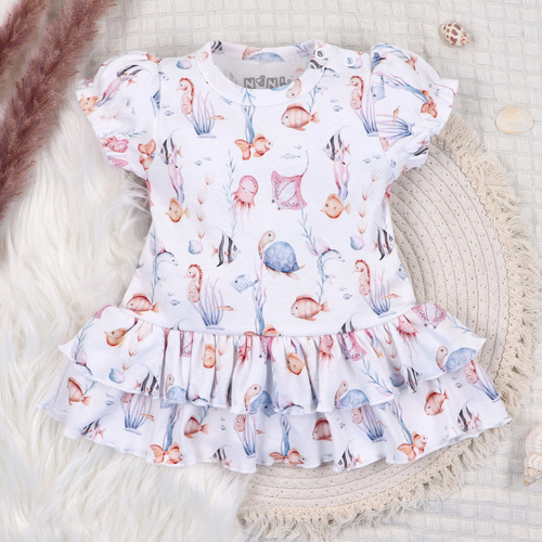 ABN-5486 Dětské šaty Underwater World Nini - organická bavlna, lehké a měkké