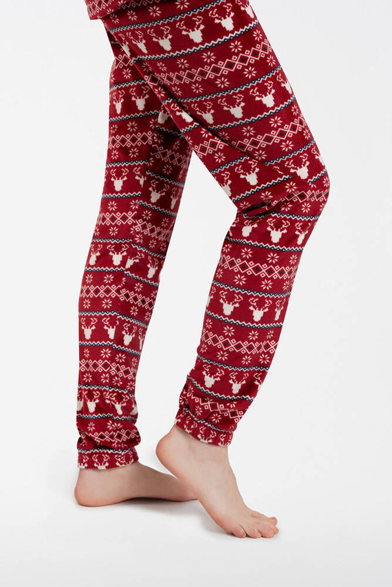 Island Fleece dámská souprava Italian Fashion - vínový potisk