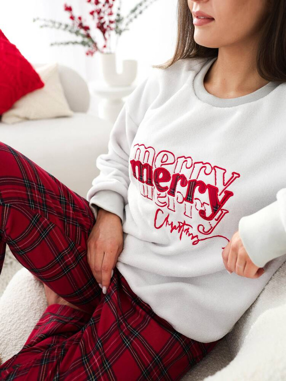 Gween Soft/Flanelové dámské pyžamo Sensis - šedé