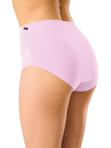 Dámské kalhotky LPF 585 růžovo-fialové maxi bikini, bavlna 95%, elastan, krajka