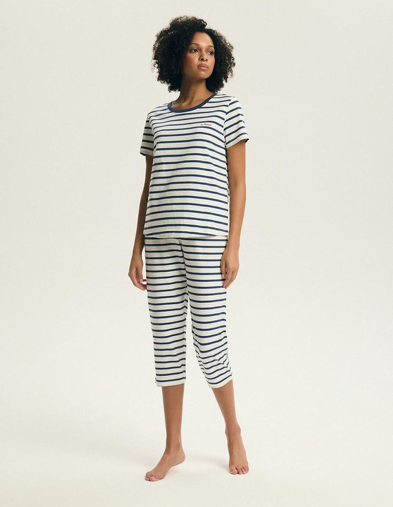 Dámské pyžamo 45316 Eulana 100 % bavlna 7/8