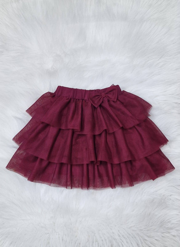 Bordó tylová sukně Mia Bambarillo - dívčí, elegantní a lehká