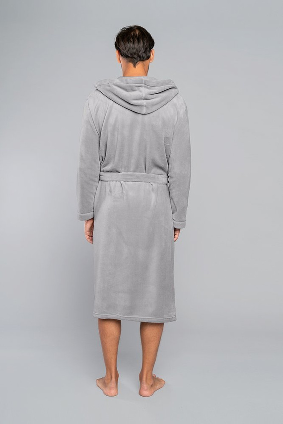 Mimas Pánský župan s kapucí Italian Fashion- graphite