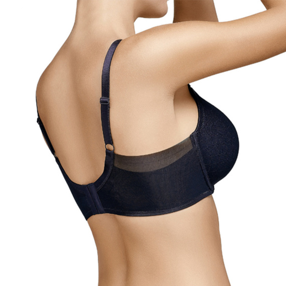 Vyztužená podprsenka Katia Selene černá - s hlubokým výstřihem, tylové vsadky