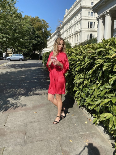 370 Laurine Forex dámský župan - malinový