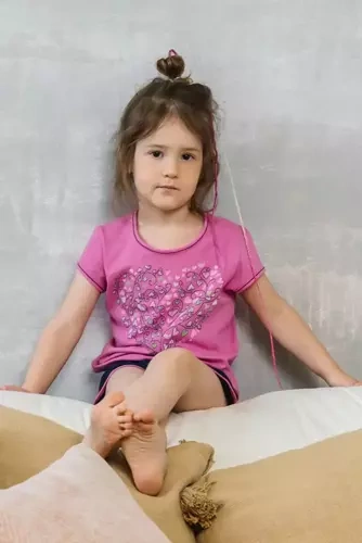 Ontega Dívčí pyžamo Italian Fashion - amarant/ tmavě modrá