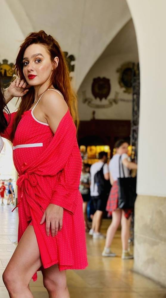 915 Dots Forex dámské pyžamo - malinové