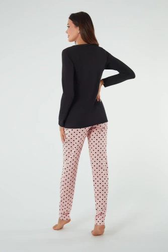 Buscato Dámské pyžamo s dlouhým rukávem, dlouhé kalhoty Italská móda