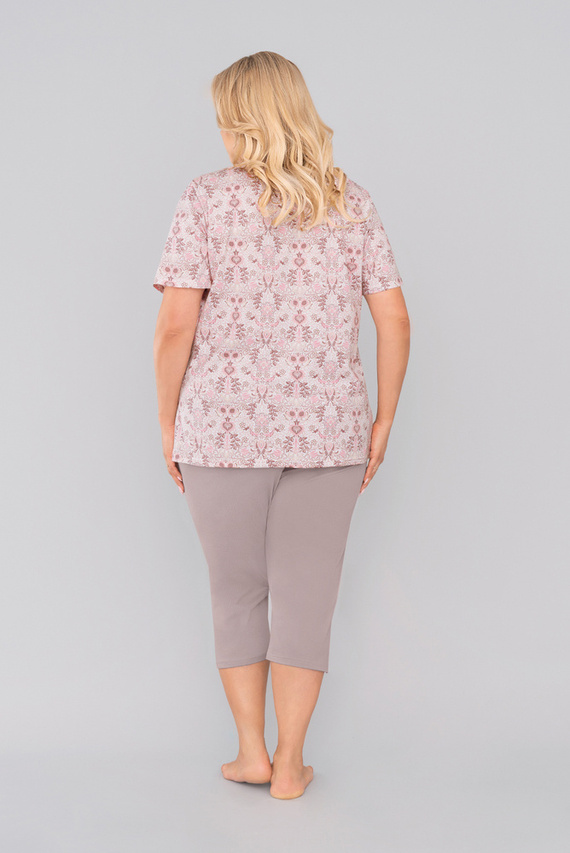 Kalmia Dámské pyžamo s krátkým rukávem, 3/4 kalhoty Italský módní potisk