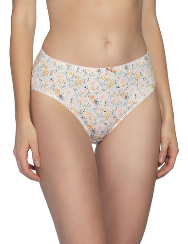 Figi L-120 BI-105 Lama Bavlněné dámské kalhotky bikini 3ks květované