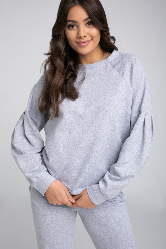 Parma Dámský komplet s dlouhým rukávem, kalhoty Italian Fashion - šedý