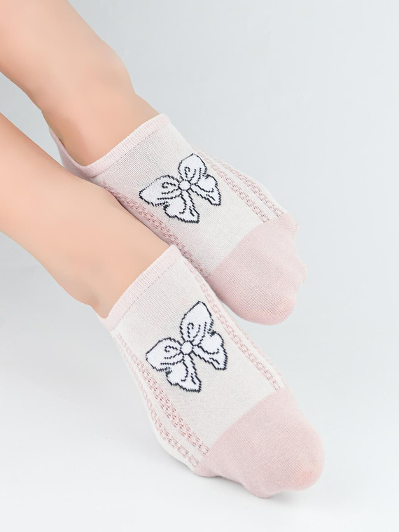 Dámské ponožky do balerín Noviti ST095 – bavlna, silikon na patě