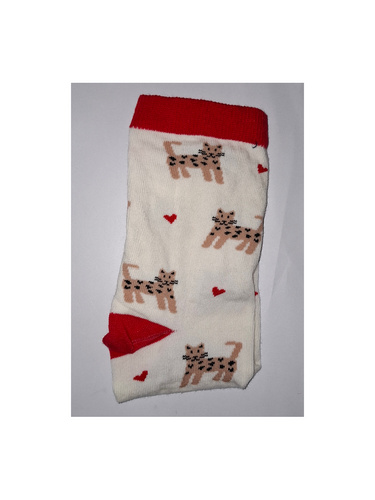 0200.196 Little cats and hearts Milena - dámské ponožky, Ecru