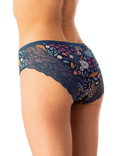 Dámské bavlněné kalhotky Key LPC 570 malinová tmavě modrá - sada 2 ks v krabičce, pohodlný střih