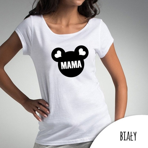 Bluzka dla mamy  "MYSZKA" Moocha biały 