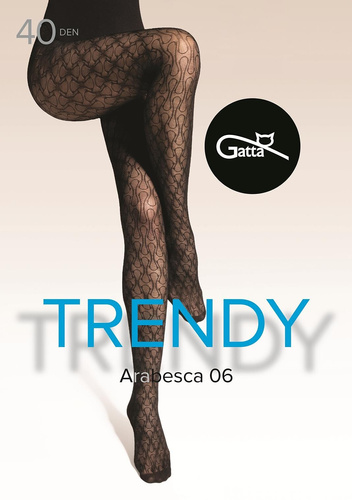 Arabesca 06 Punčocháče Gatta - 40 den, dekorativní vzor, matné