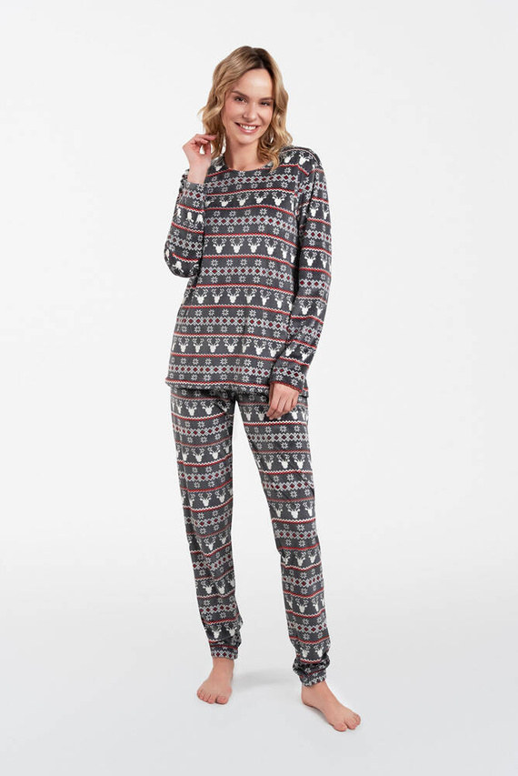 Island Fleece dámská souprava Italian Fashion - grafitový potisk