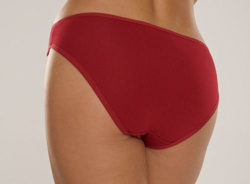 004 Limited Dámské kalhotky De Lafense - klasické, nízký střih, viskóza - vínové