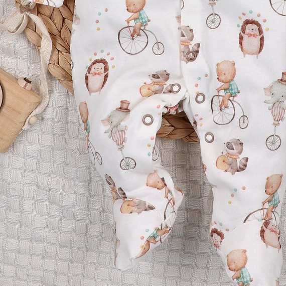 ABN-5585 Circus Baby Pajac Nini - 100% organická bavlna, antialergenní, polská výroba