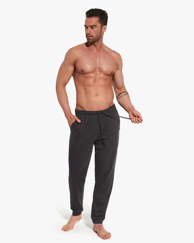 Pyžamové kalhoty Cornette 331/02 v grafitové barvě - bavlněné, pohodlné a prodyšné