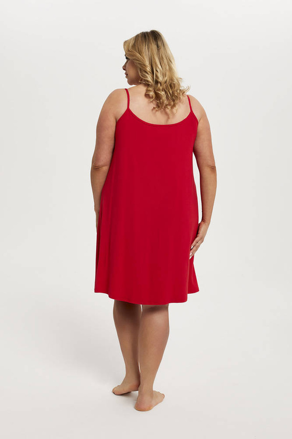 Song Dámská noční košile s úzkými ramínky Italian Fashion - červená