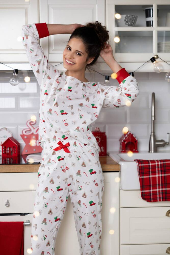 Dámské pyžamo Samantha Sensis -ecru