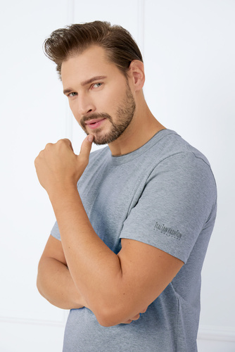 Krystian Pánské pyžamo s krátkým rukávem, šortky Italian Fashion - melange