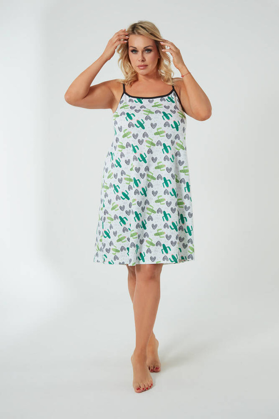 Noční košile Picos, úzká ramínka Italská móda - potisk