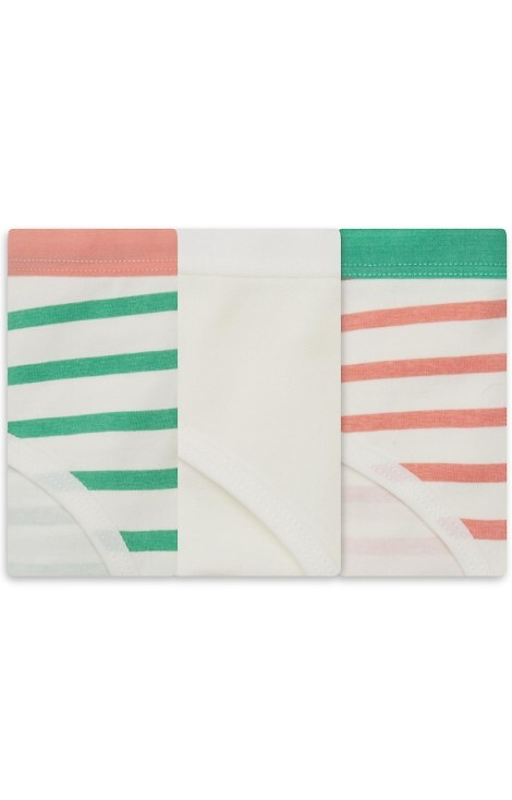 36508-K083 Henderson Dámské bavlněné bikiny v barvě ecru, 3 balení