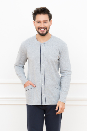 Alcest Pánské dlouhé kalhoty s dlouhým rukávem Italian Fashion - tmavě modrá