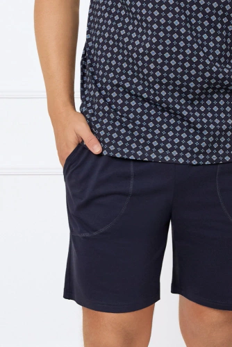 Gerard Pánské pyžamo s krátkým rukávem, šortky Italian Fashion - potisk/zelená